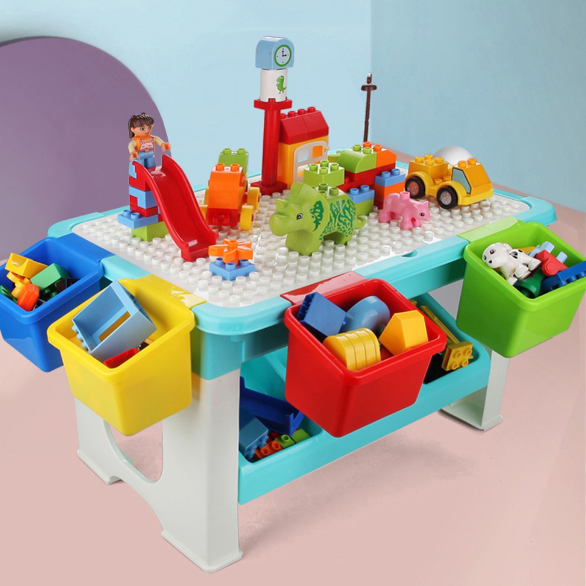 Little Story 3 in 1 Activity Table with Blocks Unisex, 3-4 Years