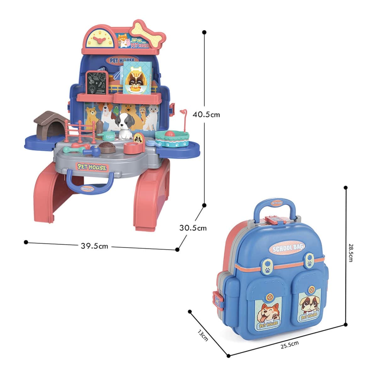 Little Story 3-in-1 Animal Care Pet House Playset Unisex, 3-4 Years