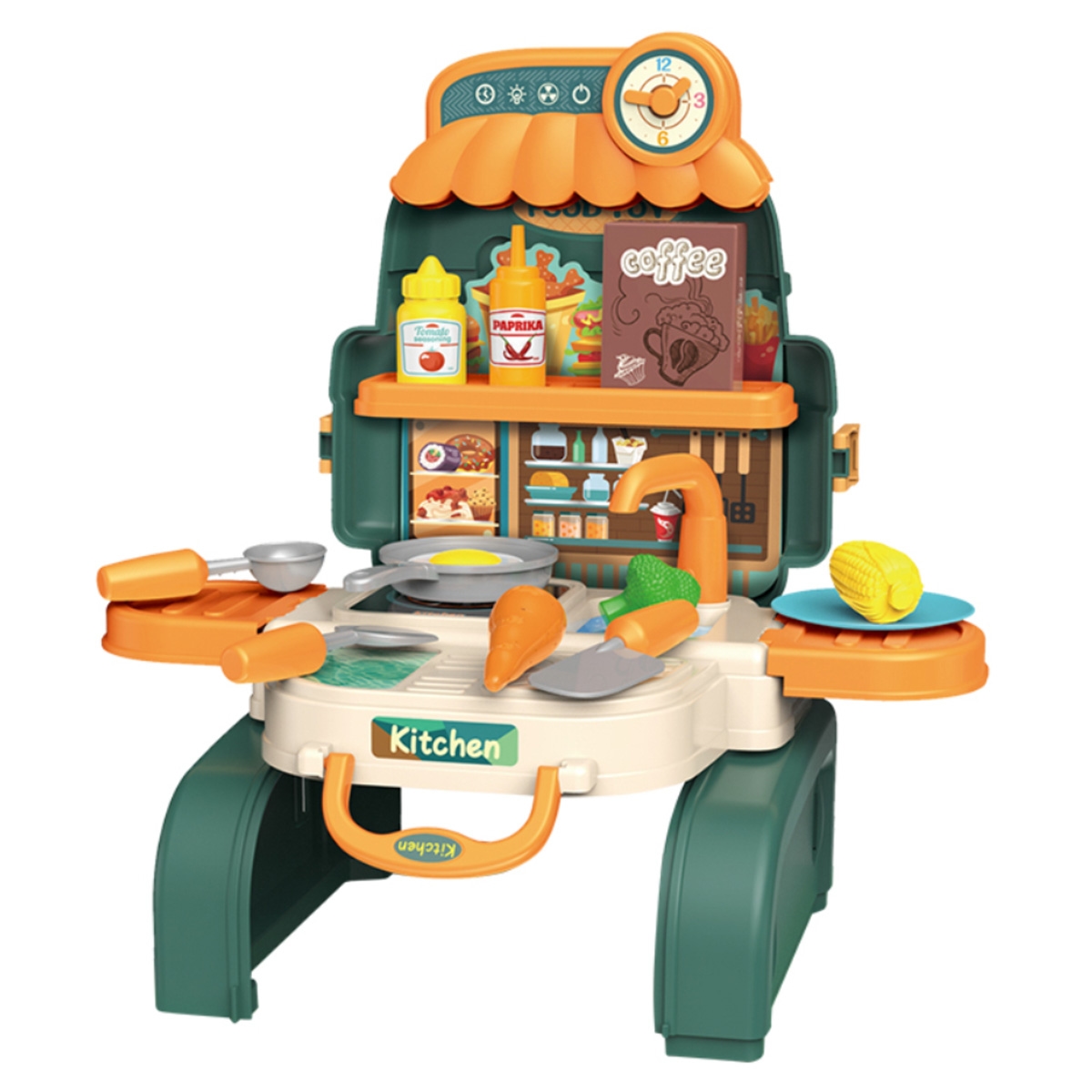 Little Story 3-In-1 Mode Chef/Kitchen/Restaurant Role Play Toy Set School Bag Unisex, 3-4 Years