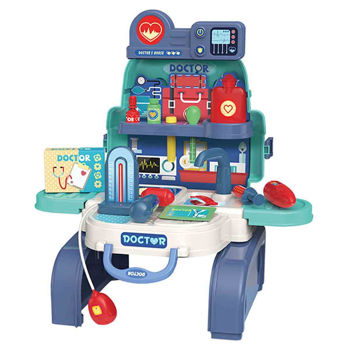 Little Story 3-In-1 Mode Doctor/Nurse/Clinic Role Play Toy Set School Bag Unisex, 3-4 Years
