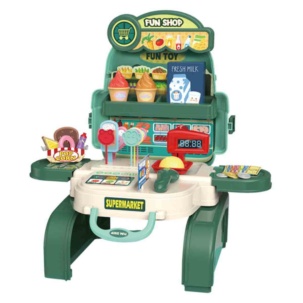 Little Story 3-In-1 Mode Shopkeeper/Supermarket Role Play Toy Set School Bag Unisex, 3-4 Years