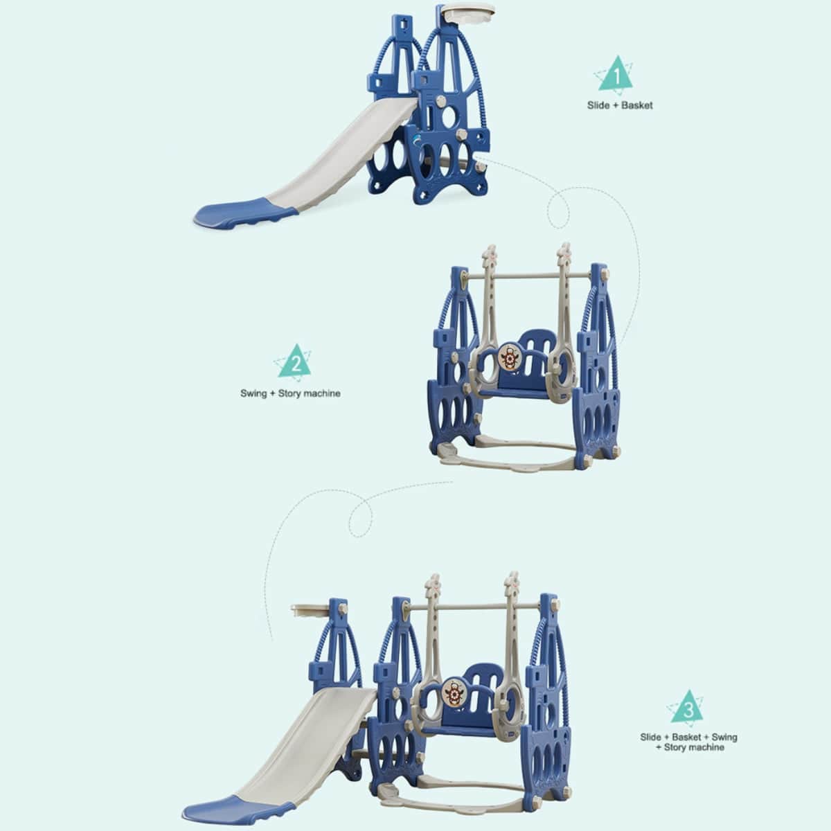 Little Story 3-in-1 Swing with Slide Toddler, 0-2 Years
