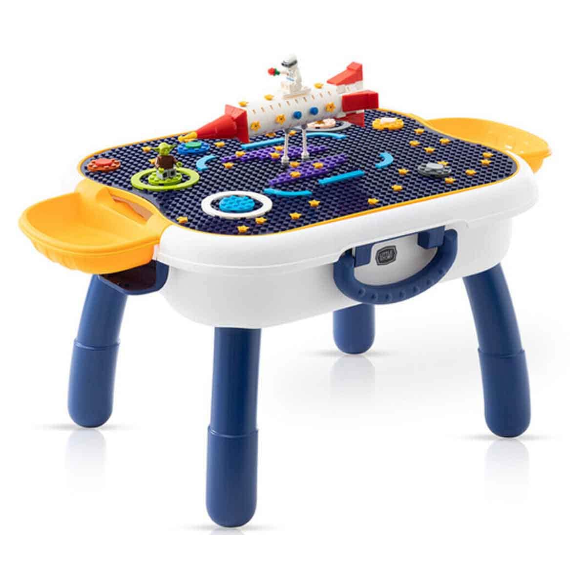 Little Story 4-in-1 Blue Block Activity Table with Blocks