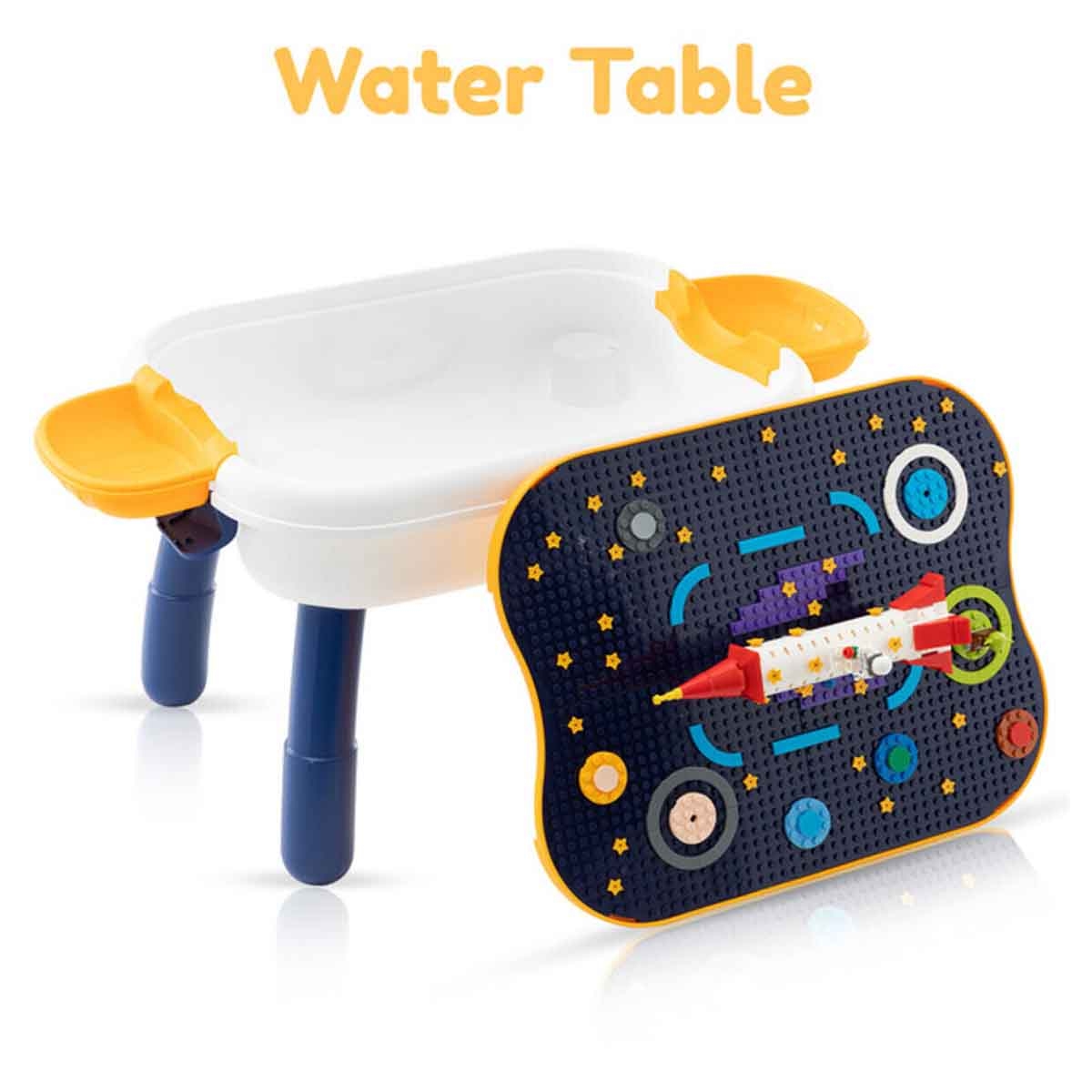 Little Story 4-in-1 Blue Block Activity Table with Blocks