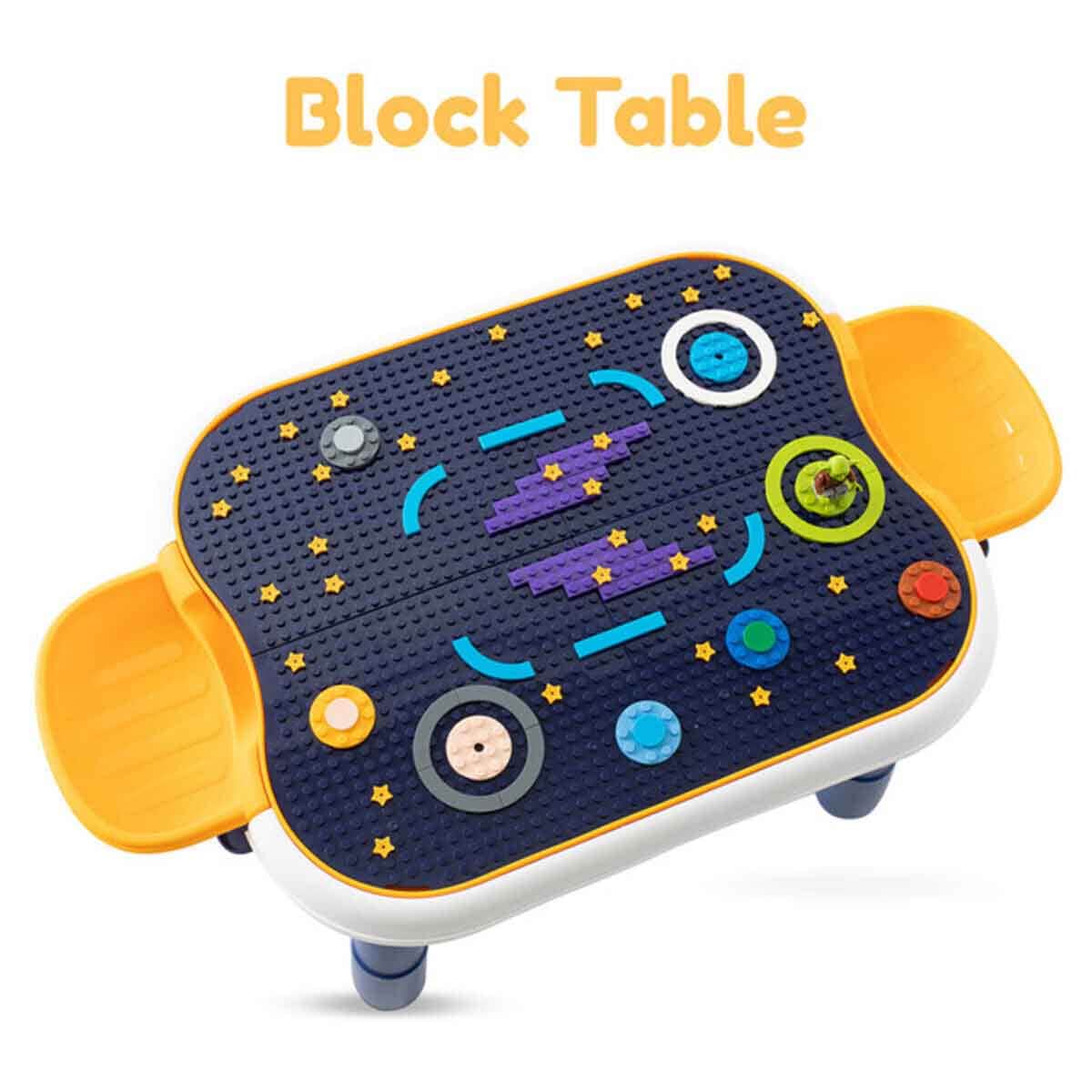 Little Story 4-in-1 Blue Block Activity Table with Blocks
