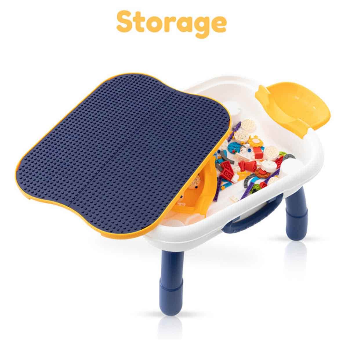 Little Story 4-in-1 Blue Block Activity Table with Blocks