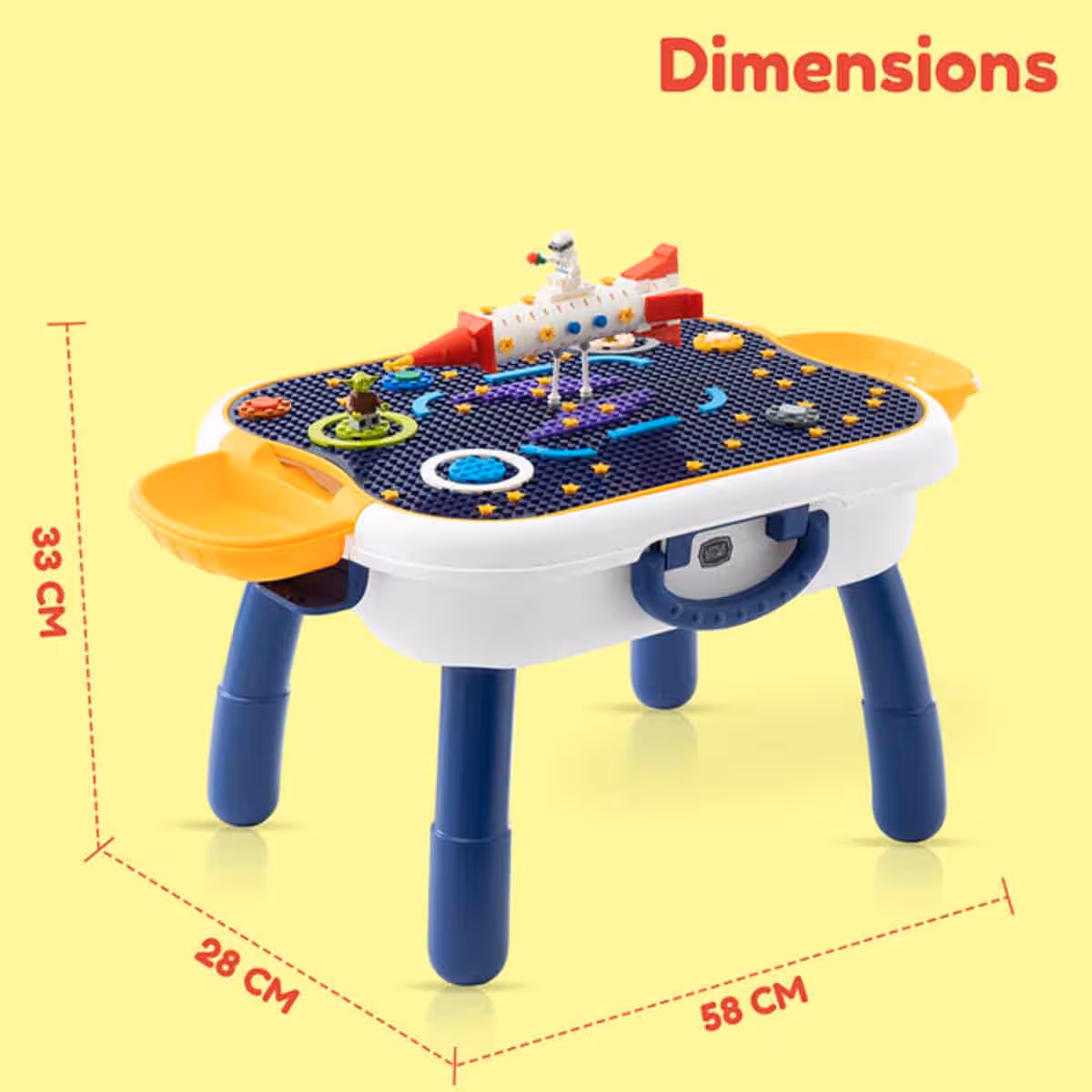Little Story 4-in-1 Blue Block Activity Table with Blocks