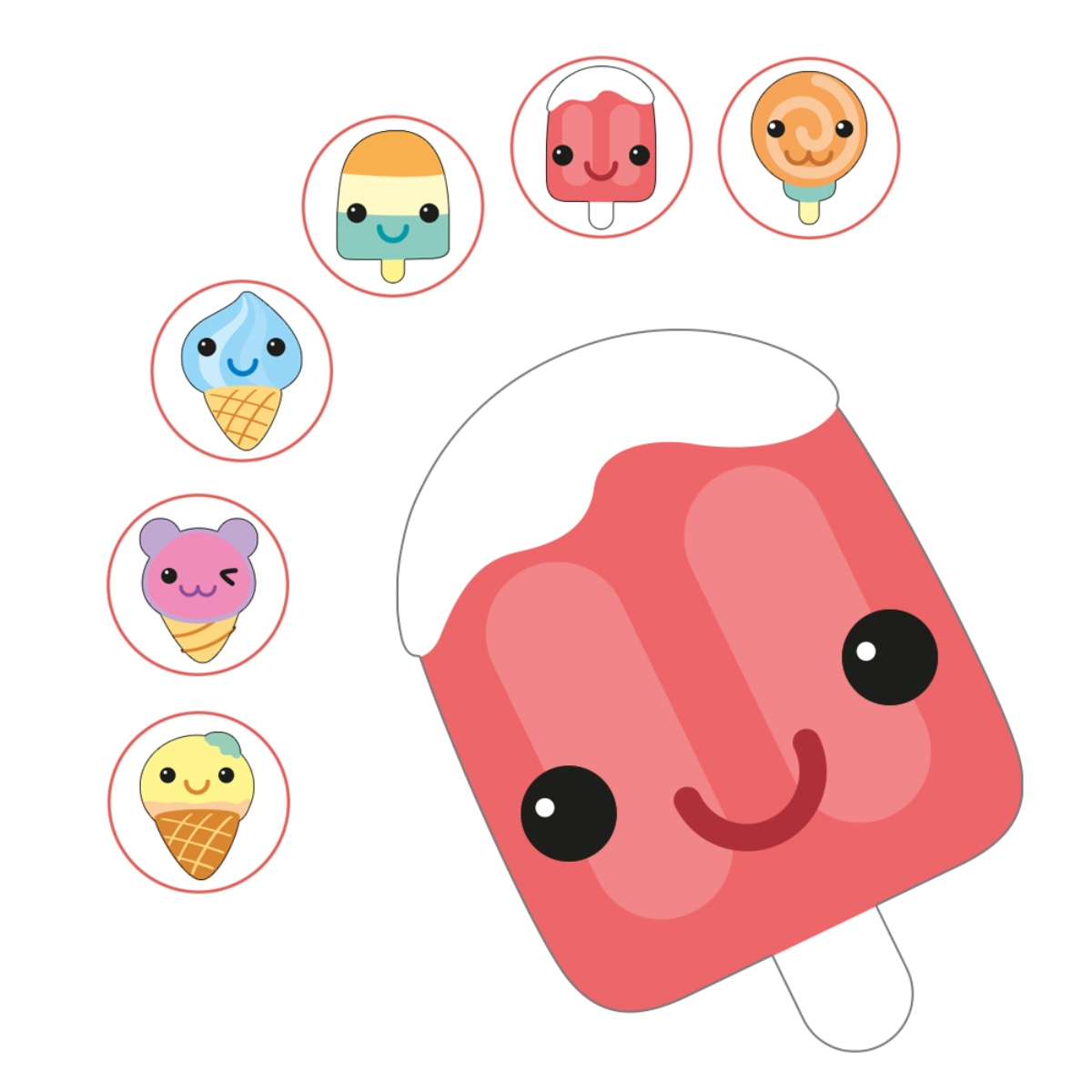 ليتل ستوري أحجية تعليمية ومسلية لمطابقة الآيس كريم 6 في 1 للجنسين، 3-4 سنوات