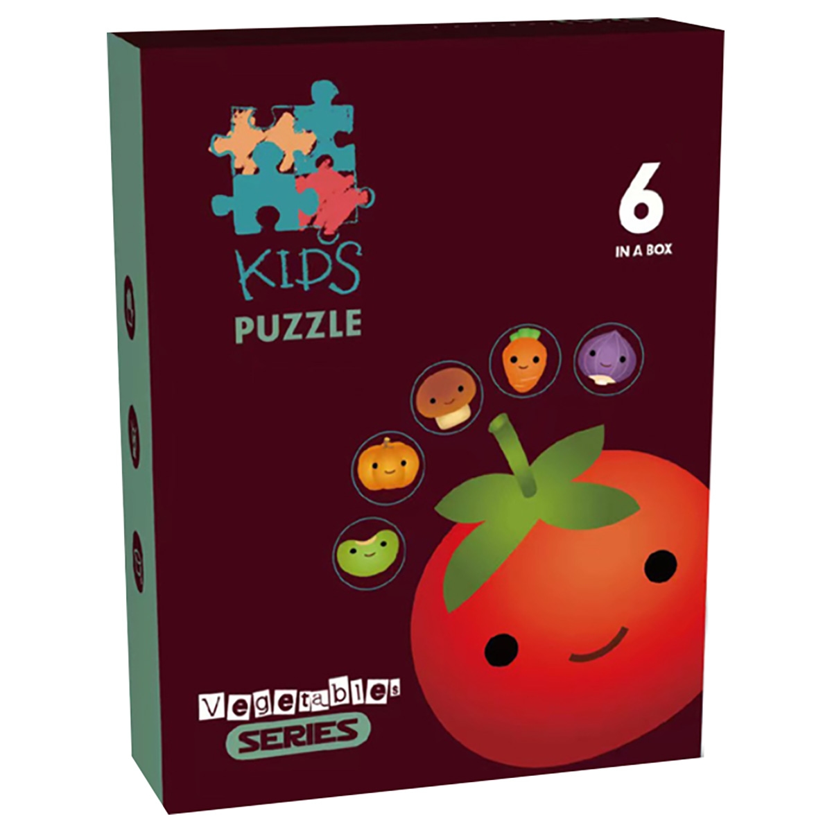 Little Story 6-In-1 Vegetables Educational & Fun Game Matching Puzzle Unisex, 3-4 Years