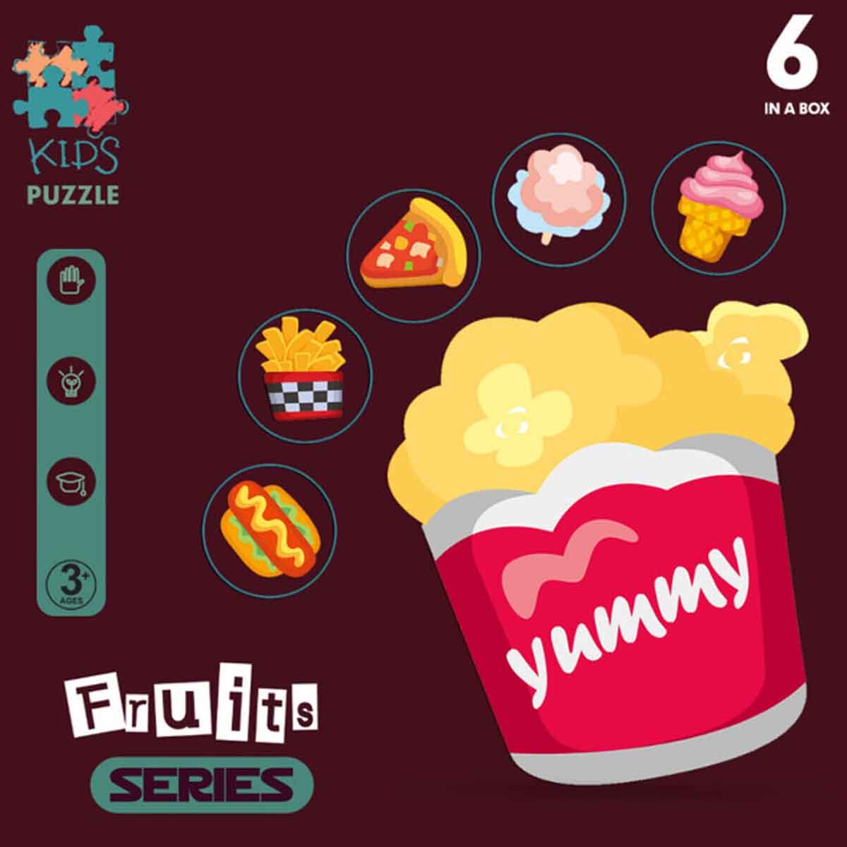 Little Story 6-in-1 Snacks Matching Puzzle Game