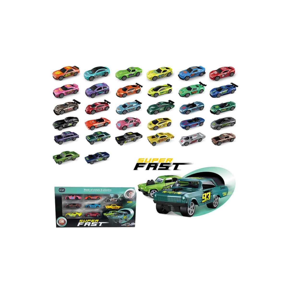 ليتل ستوري مجموعة 8 في 1 سيارات لعبة دايكاست منزلقة للجنسين، عمر 3-4 سنوات