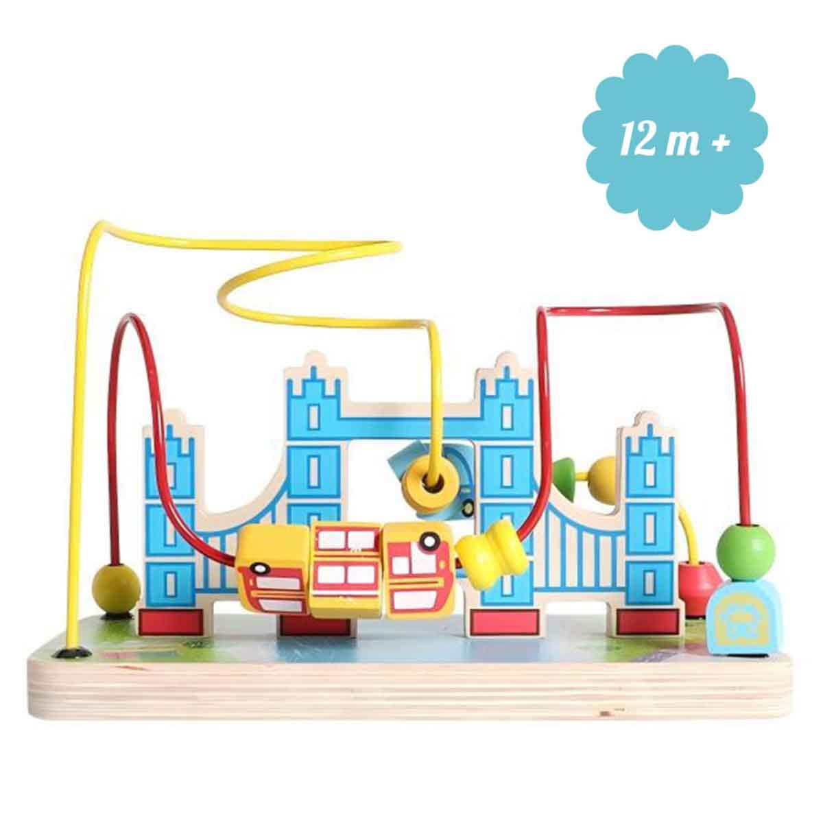 Little Story Activity Beads Maze Montessori Wooden Toy Toddler, 0-2 Years