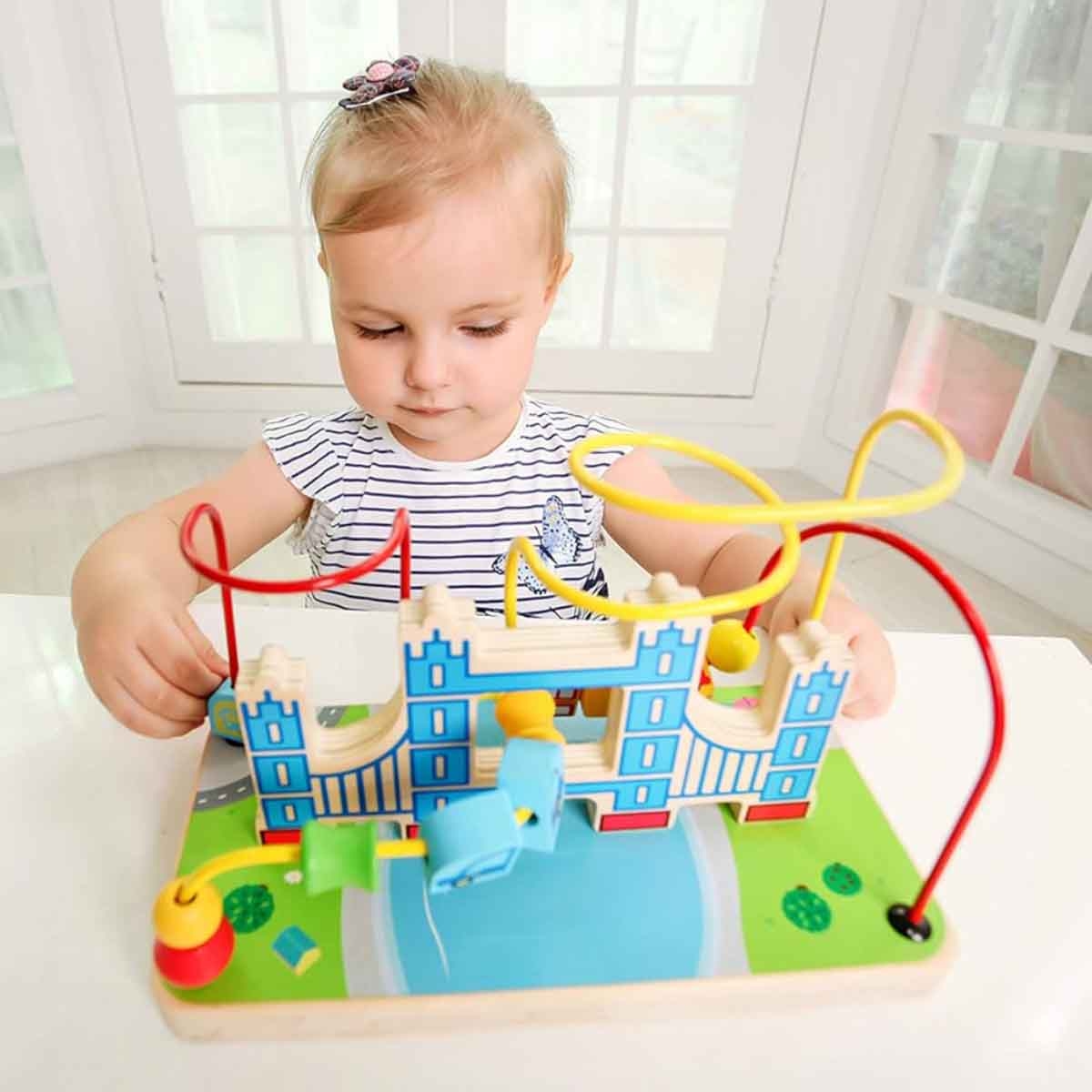 Little Story Activity Beads Maze Montessori Wooden Toy Toddler, 0-2 Years