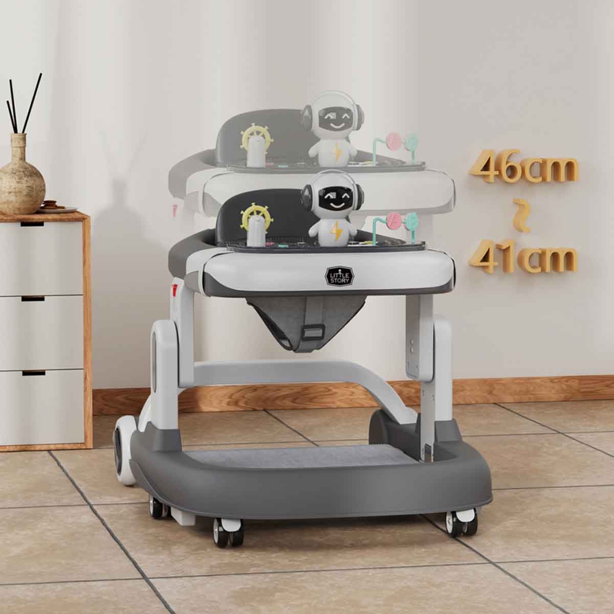 ليتل ستوري مشاية أطفال قابلة للتعديل مع ألعاب تفاعلية مناسبة من عمر 0 إلى 2 سنة