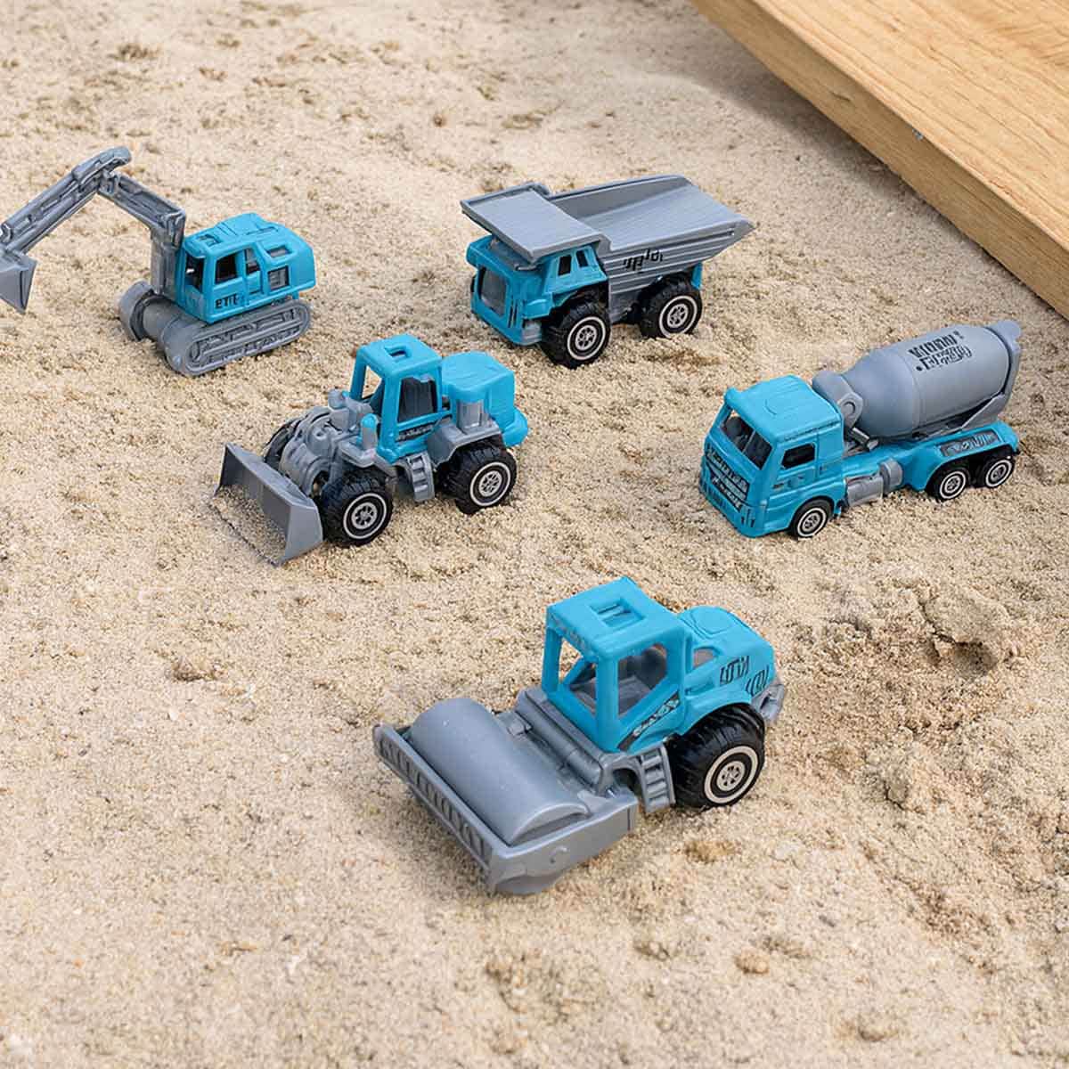 Little Story Alloy Sliding Engineering Toy Truck Unisex, 3-4 Years, Pack of 6