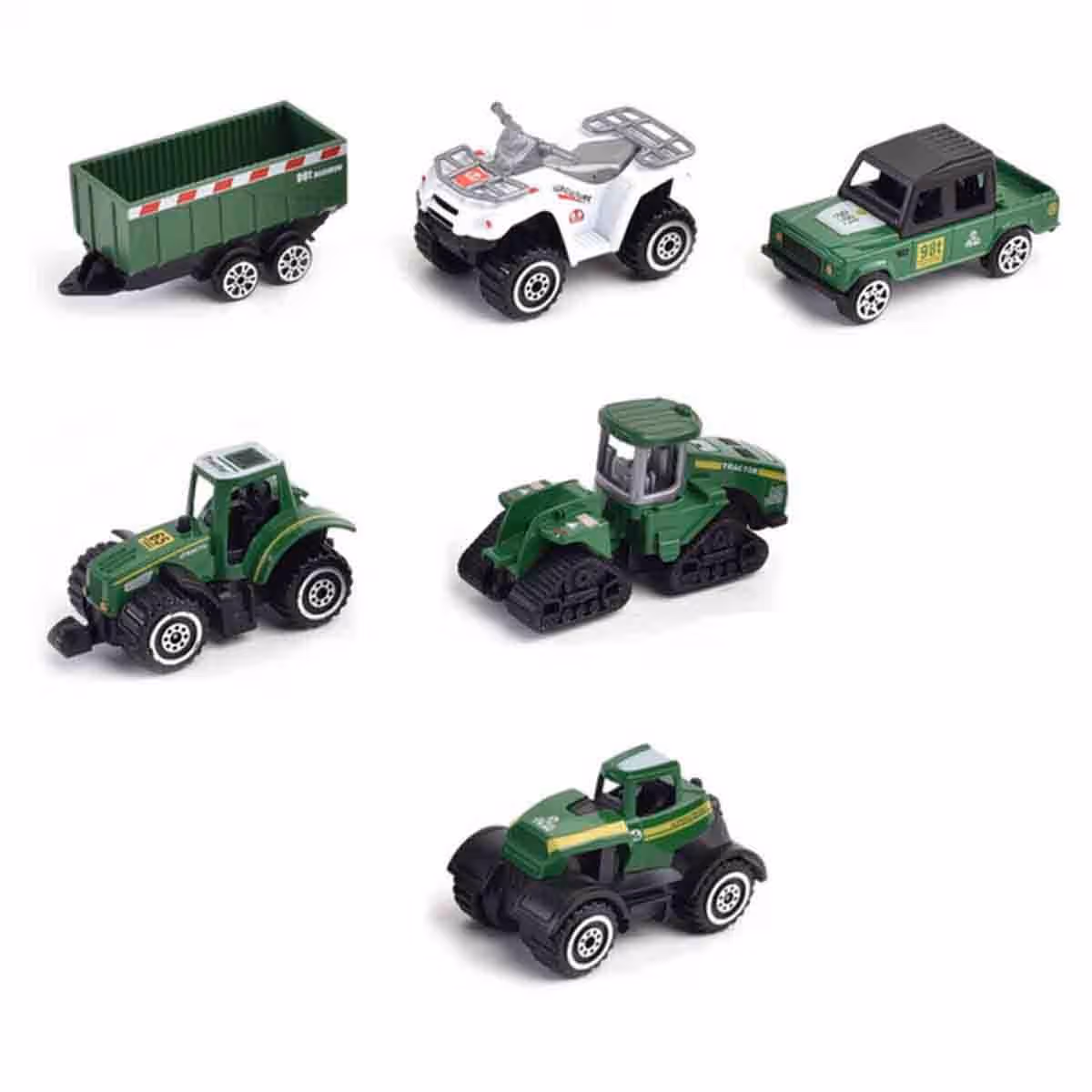 Little Story Alloy Sliding Farmer's Vehicle Unisex, 3-4 Years, Pack of 6