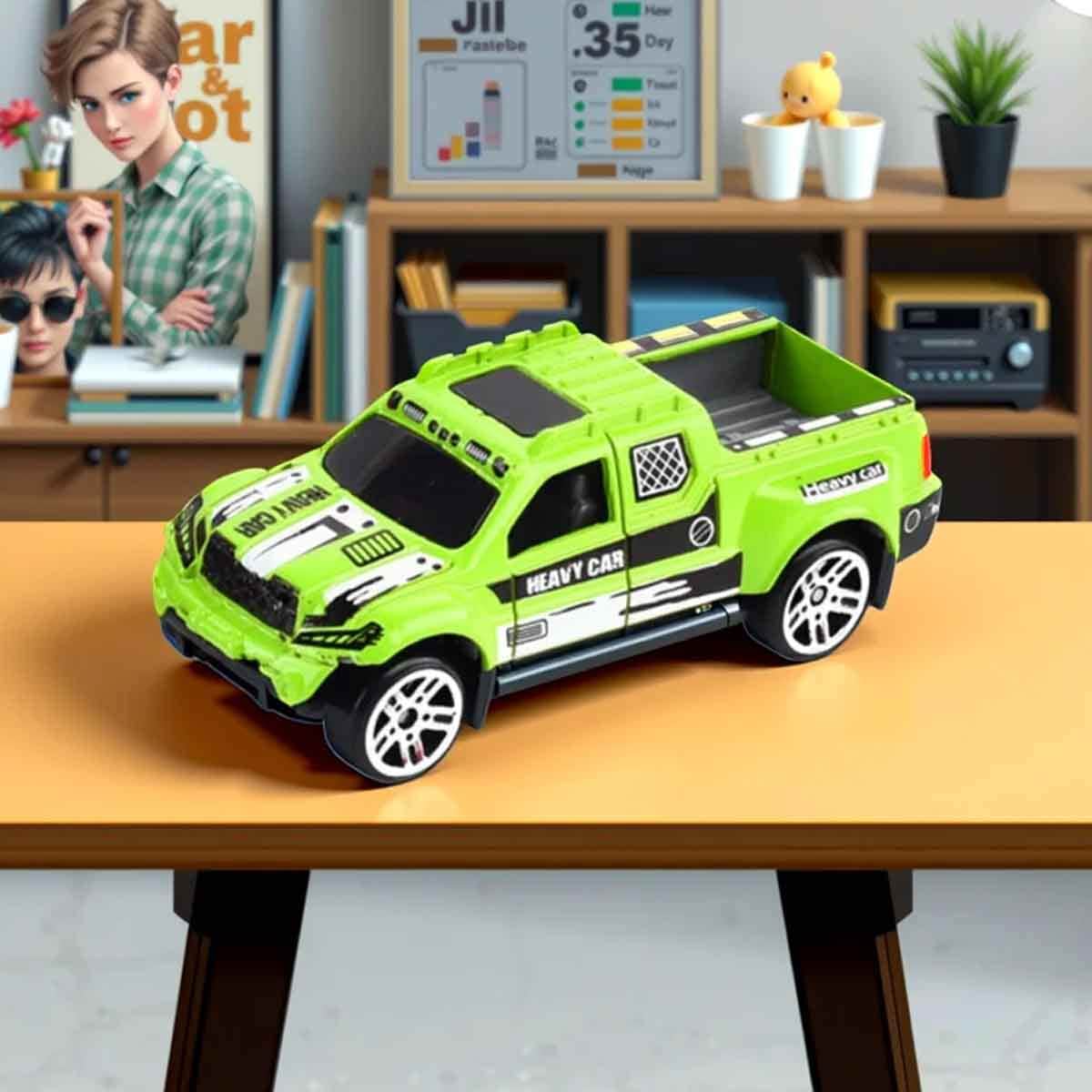 Little Story Alloy Sliding Pickup Toy Truck Unisex, 3-4 Years, Pack of 6