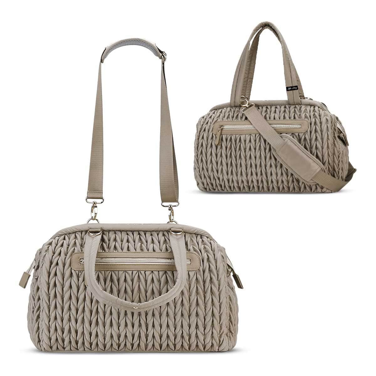 Little Story Beige Elva Diaper Bag with Stroller Straps
