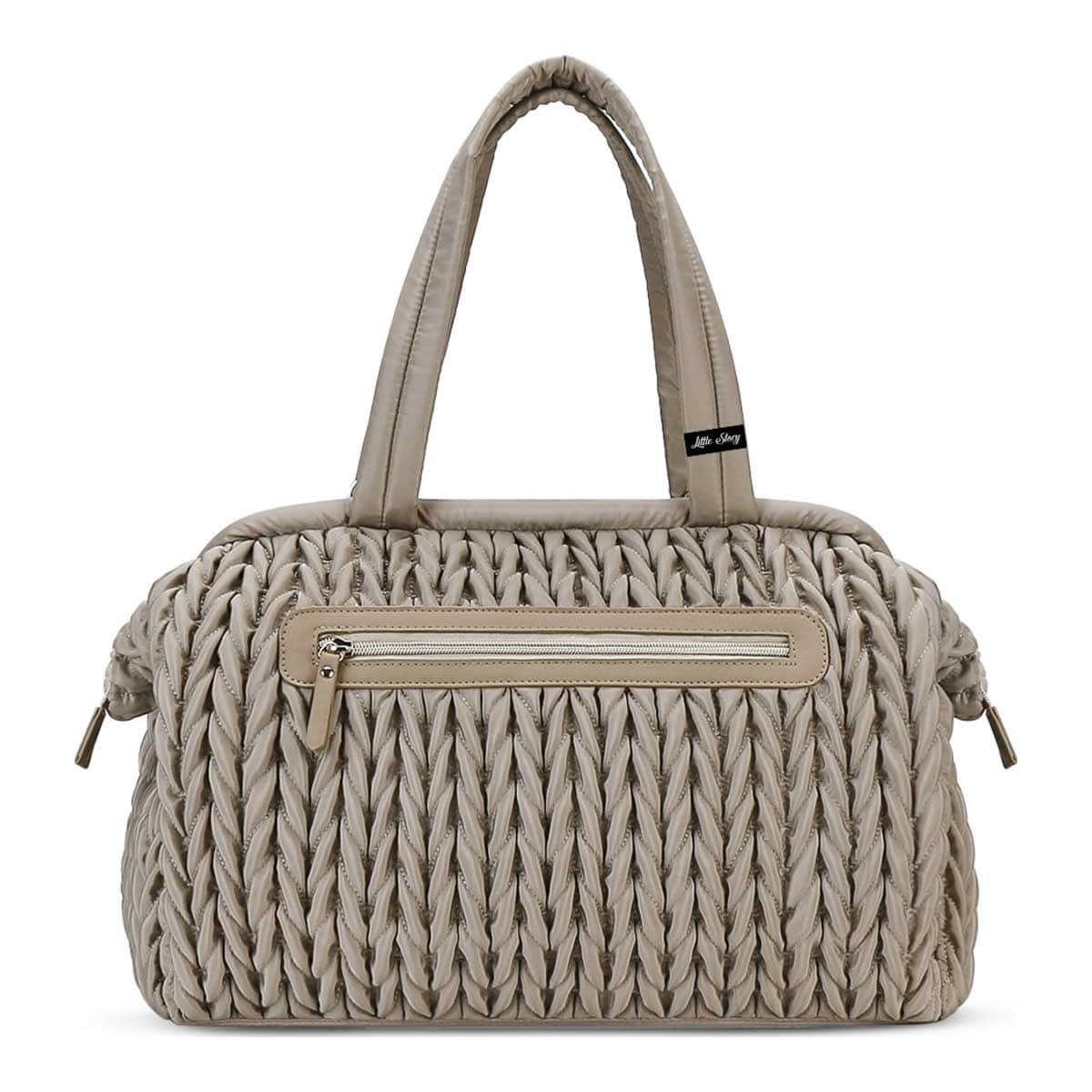 Little Story Beige Elva Diaper Bag with Stroller Straps