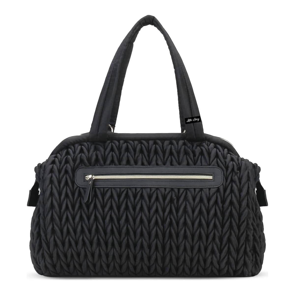 Little Story Black Elva Diaper Bag with Stroller Straps