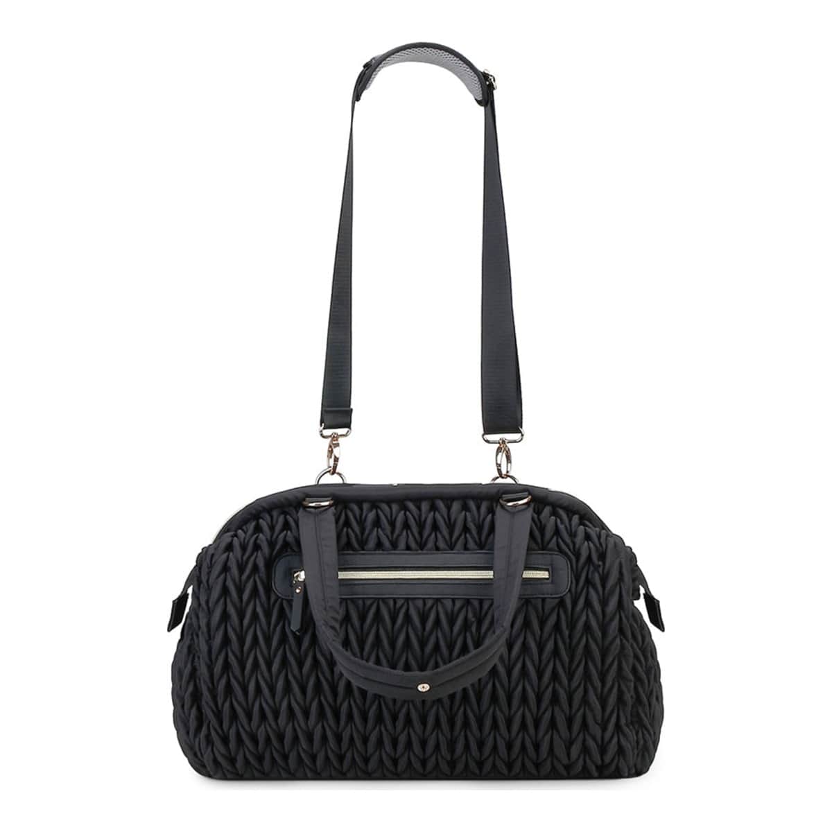 Little Story Black Elva Diaper Bag with Stroller Straps