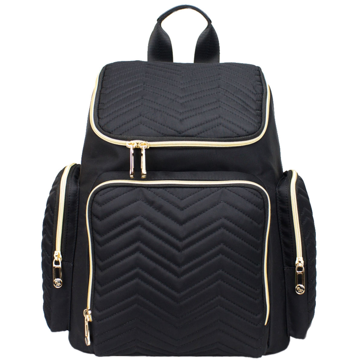 Little Story Black Georgia Diaper Bag with Changing Pad & Stroller Hooks Toddler