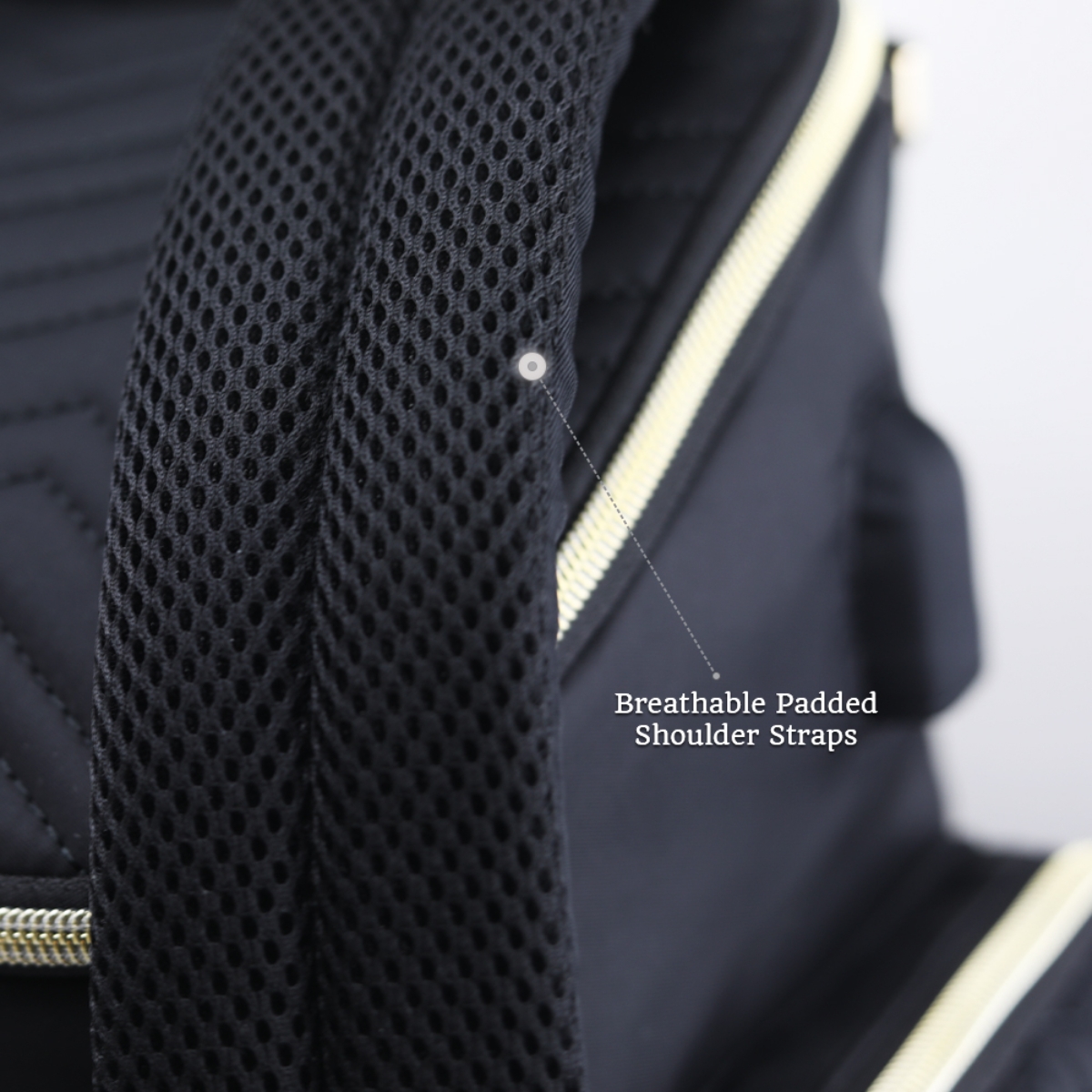 Little Story Black Georgia Diaper Bag with Changing Pad & Stroller Hooks Toddler