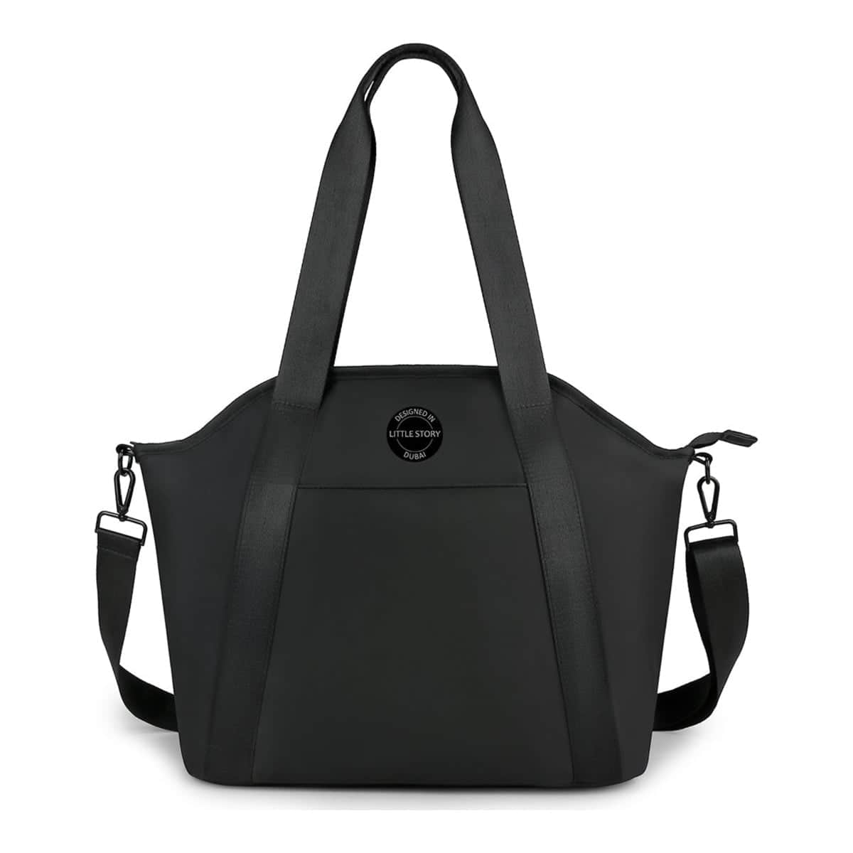 Little Story Black Onyx Diaper Bag with Stroller Straps