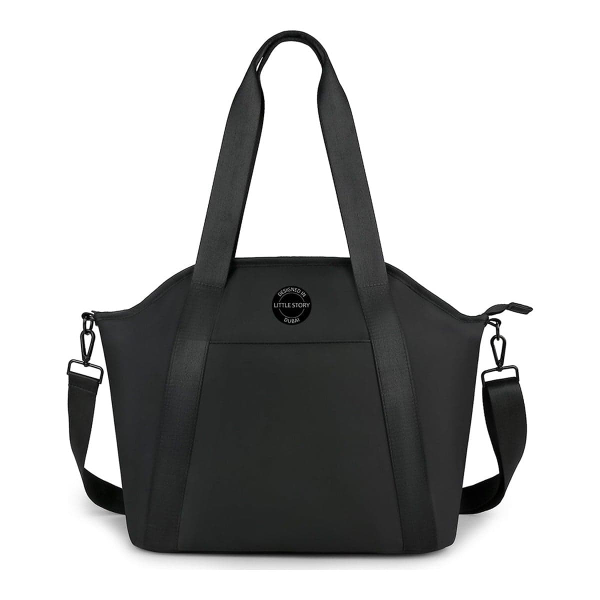 Little Story Black Onyx Diaper Bag with Stroller Straps