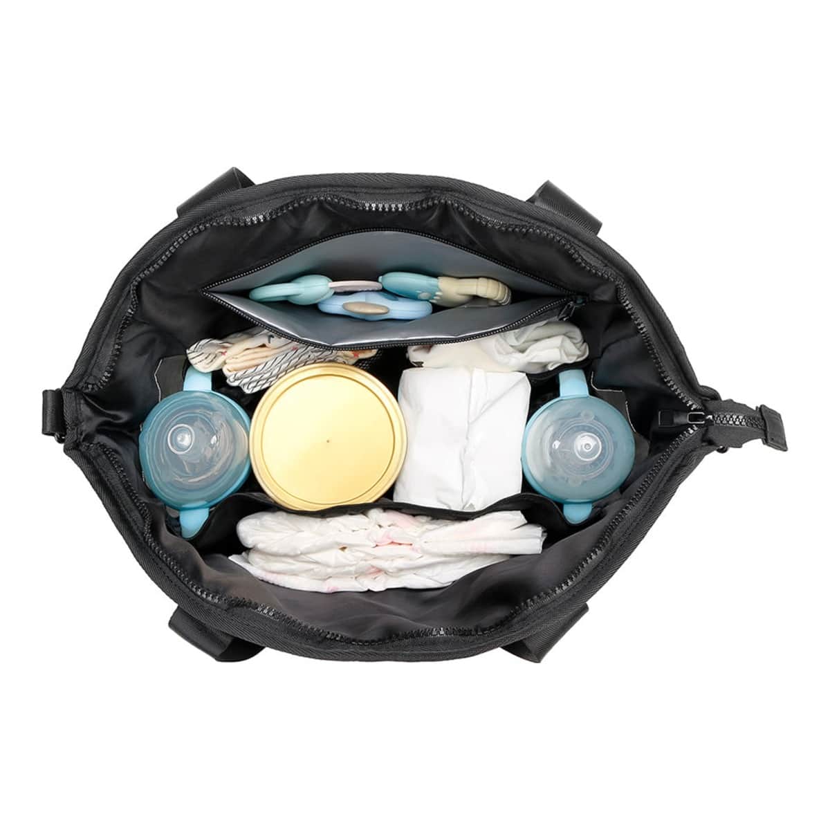 Little Story Black Onyx Diaper Bag with Stroller Straps