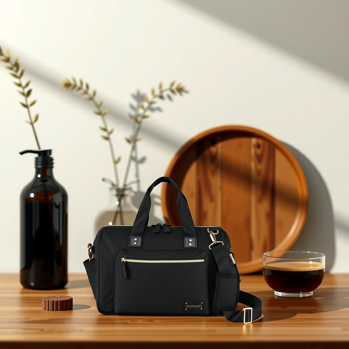 ليتل ستوري شنطة حفاضات زيرا سوداء للأم والأب للرضع