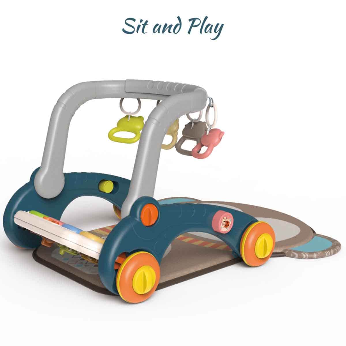 Little Story Blue 6-in-1 Baby Activity Center Walker Toddler, 0-2 Years