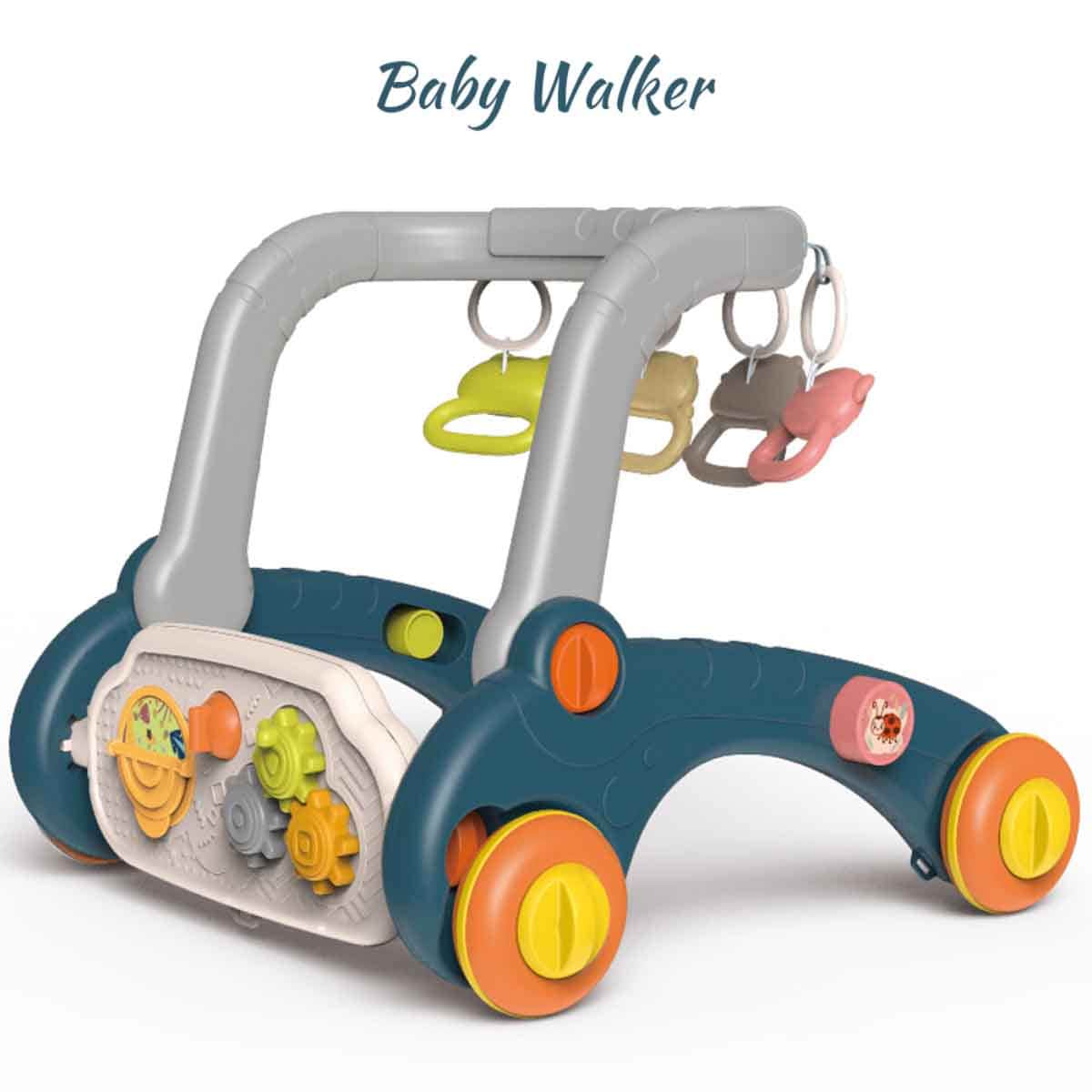 Little Story Blue 6-in-1 Baby Activity Center Walker Toddler, 0-2 Years