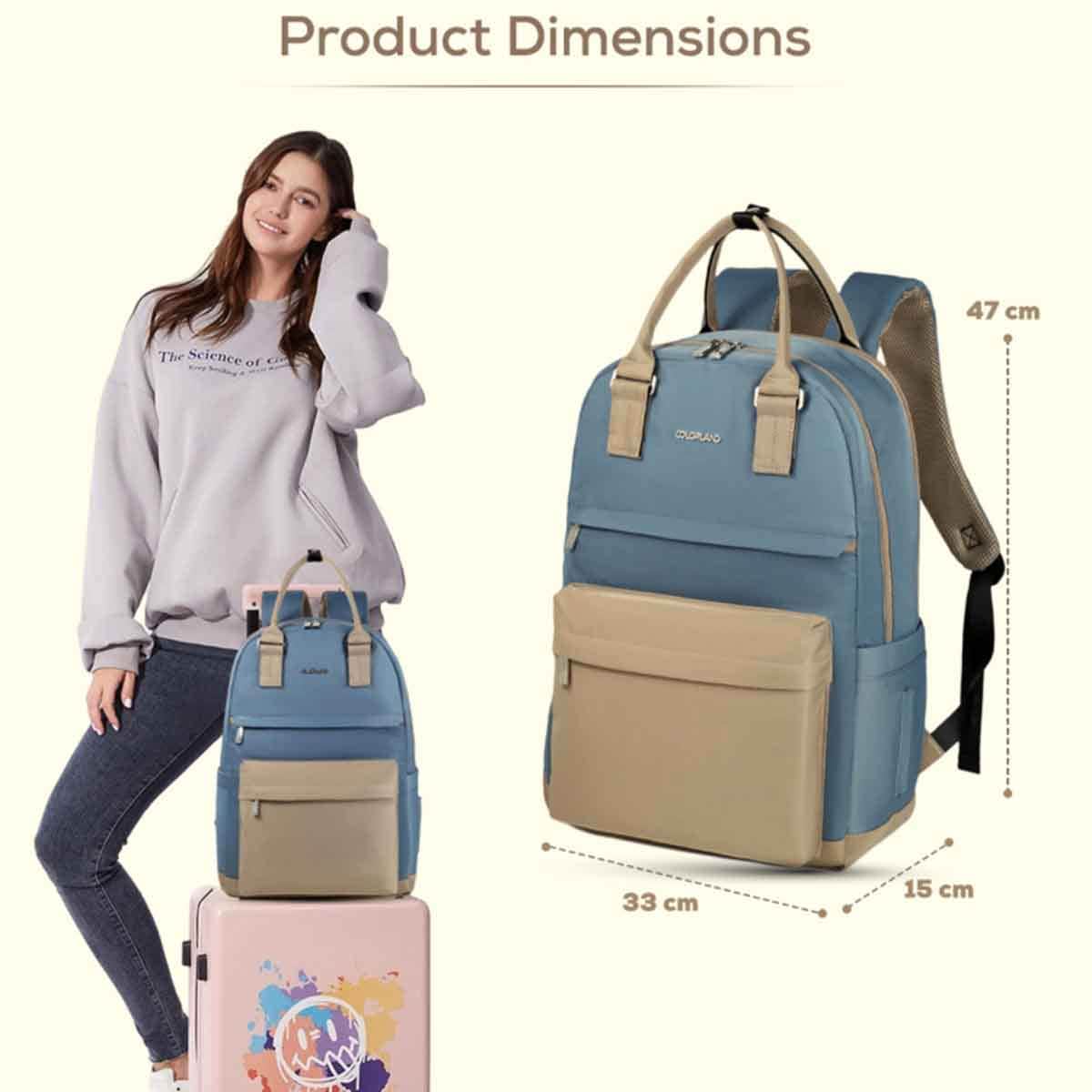 Little Story Blue Kenzie Mom Dad Travel Diaper Backpack