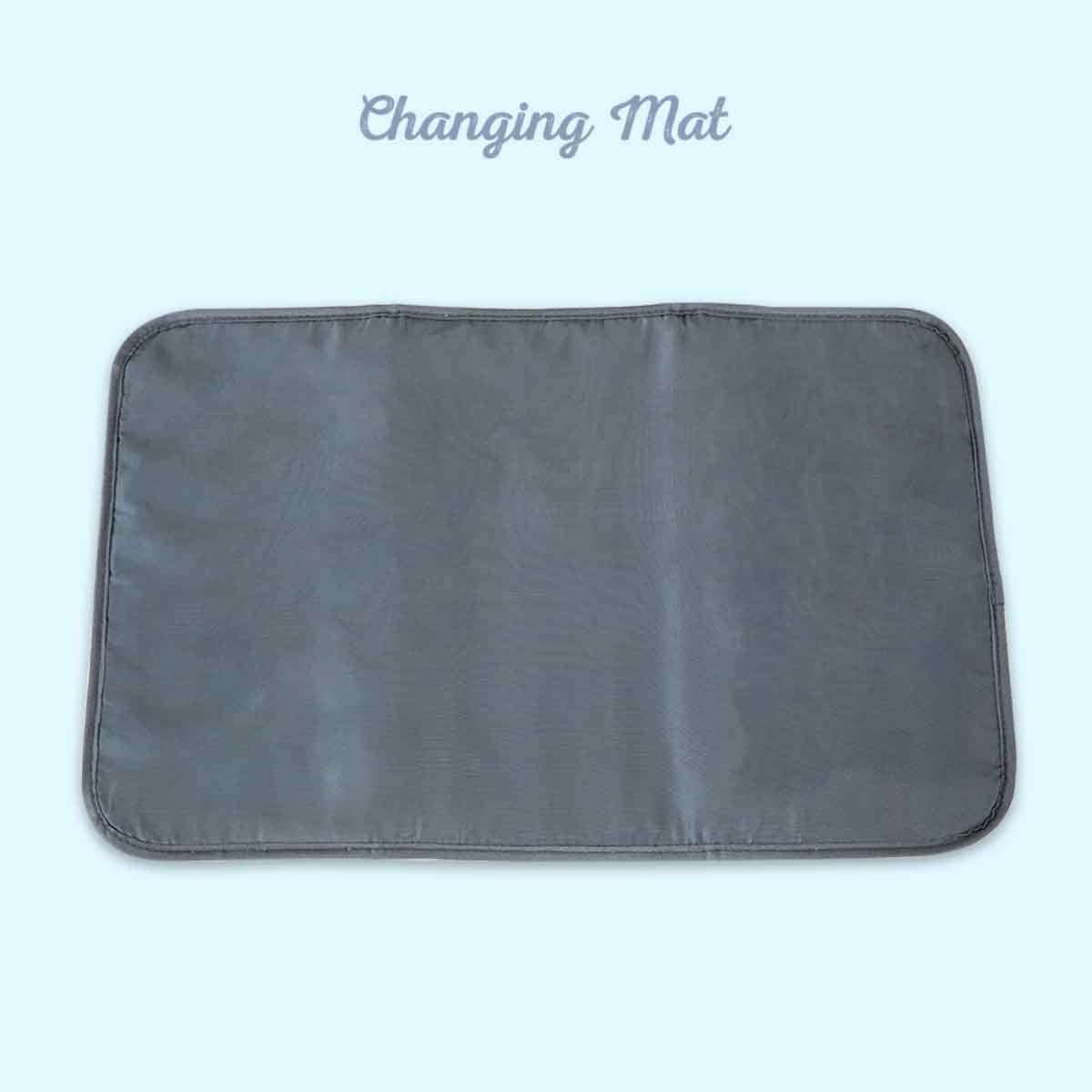 Little Story Grey Dad's Diaper Bag with Changing Mat & Stroller Straps