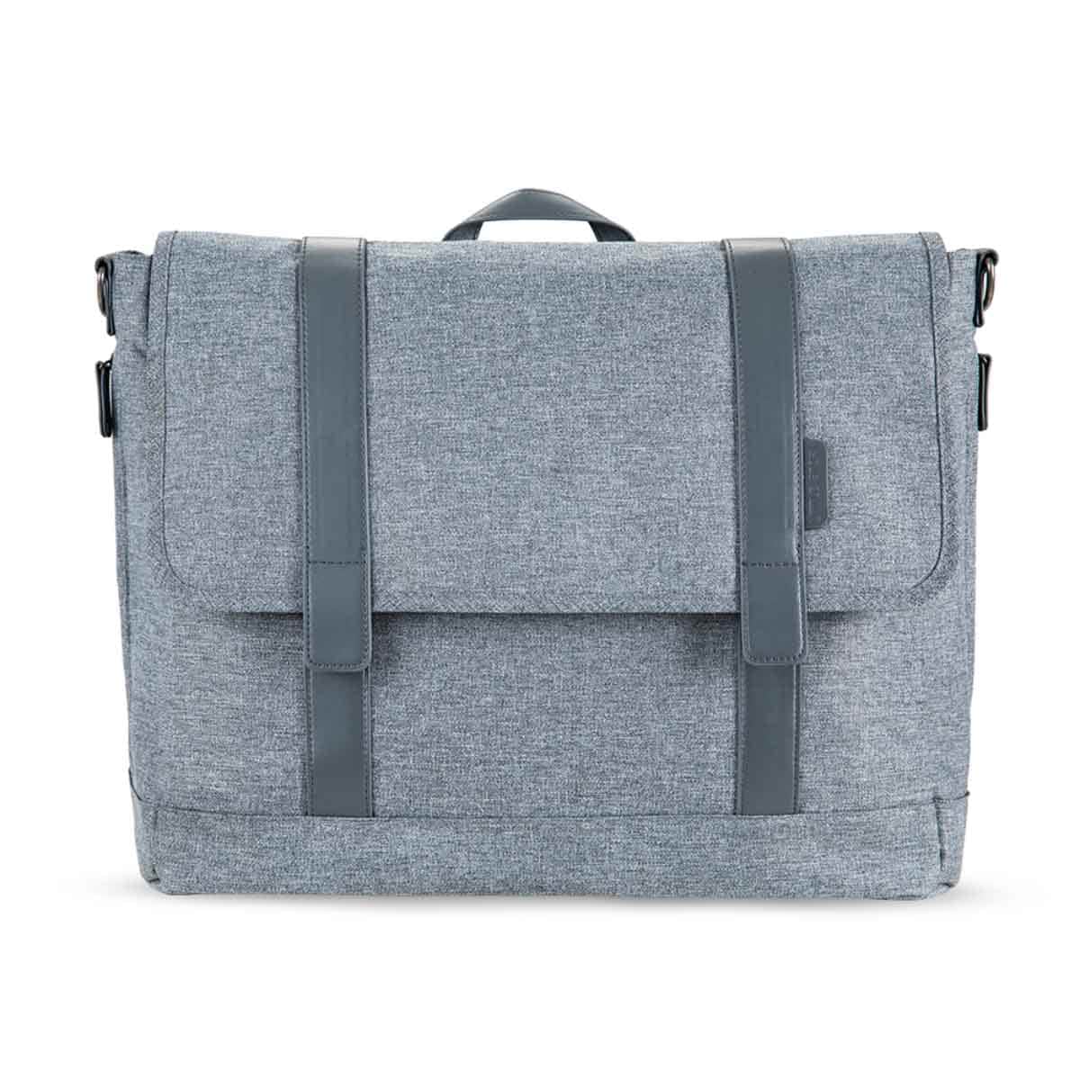 Little Story Grey Dad's Diaper Bag with Changing Mat & Stroller Straps