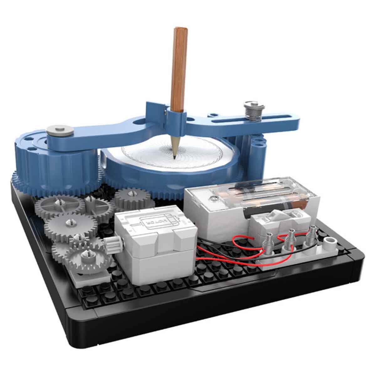ليتل ستوري أداة رسم كهربائية من سلسلة STEM باللون الأزرق مع 48 تصميم للرسم