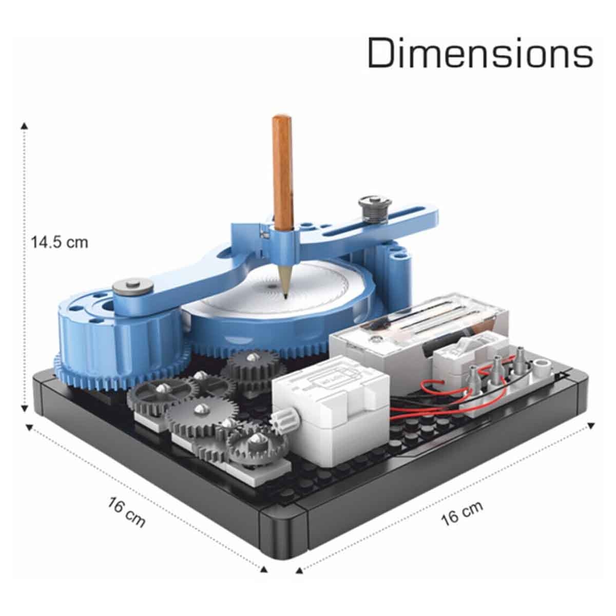 ليتل ستوري أداة رسم كهربائية من سلسلة STEM باللون الأزرق مع 48 تصميم للرسم