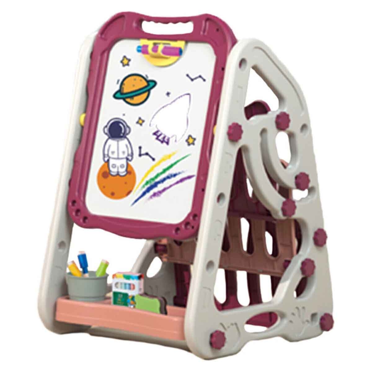 Little Story Double Sided Multifunctional Magnetic Drawing Board with Book Shelf