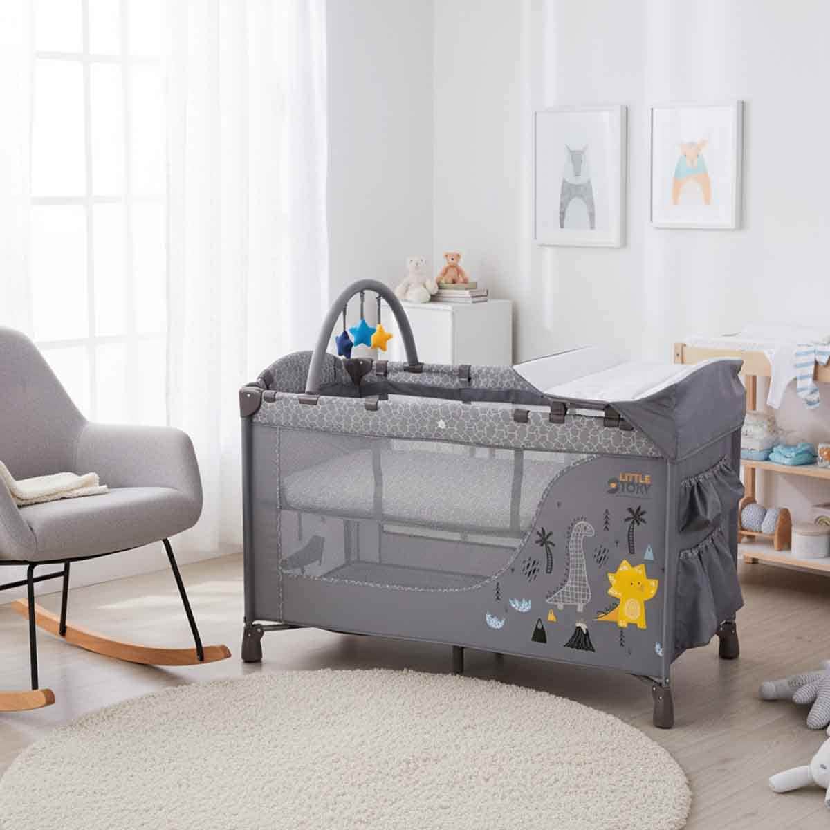 Little Story Foldable Cot & Playard Toddler, 0-2 Years