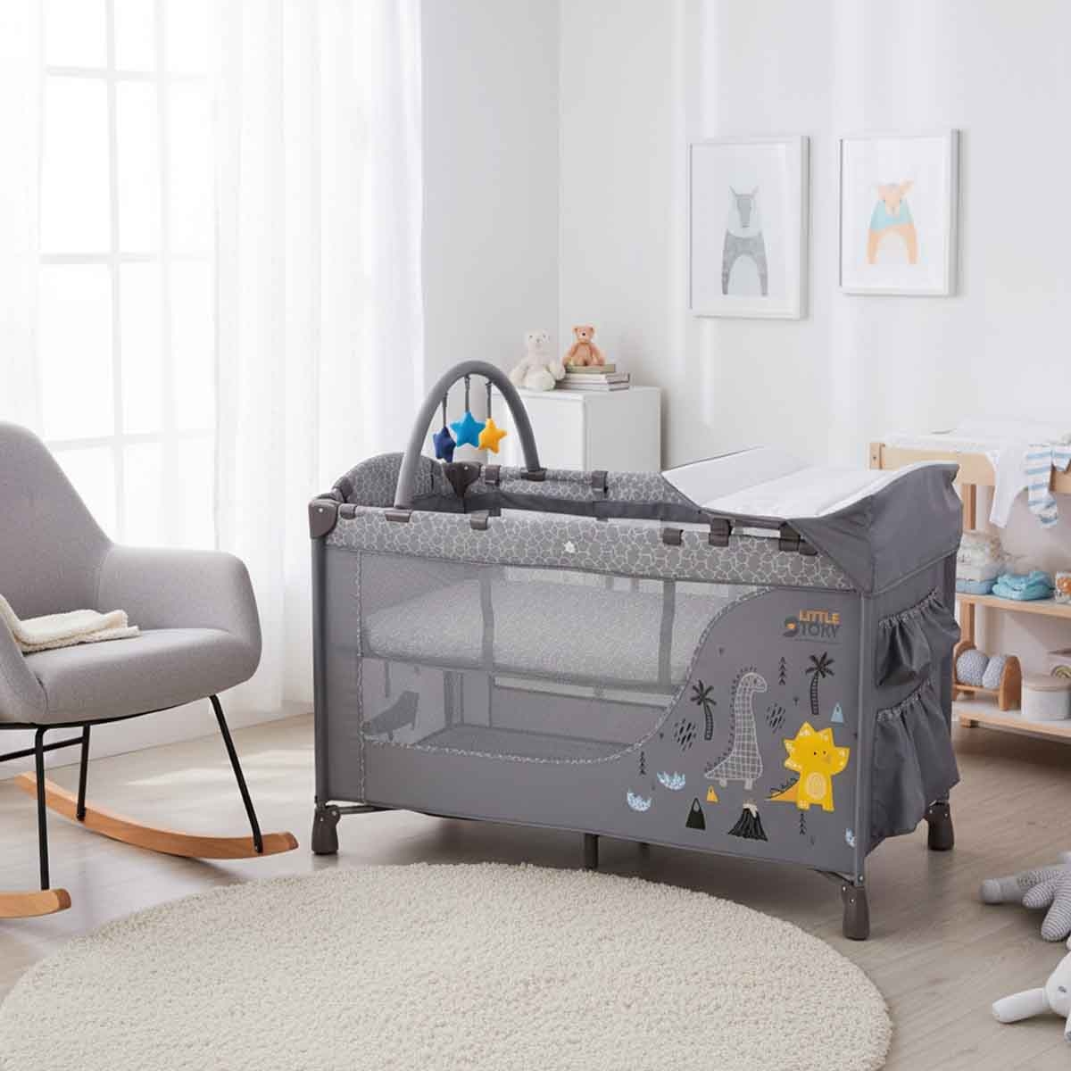 Little Story Foldable Cot & Playard Toddler, 0-2 Years