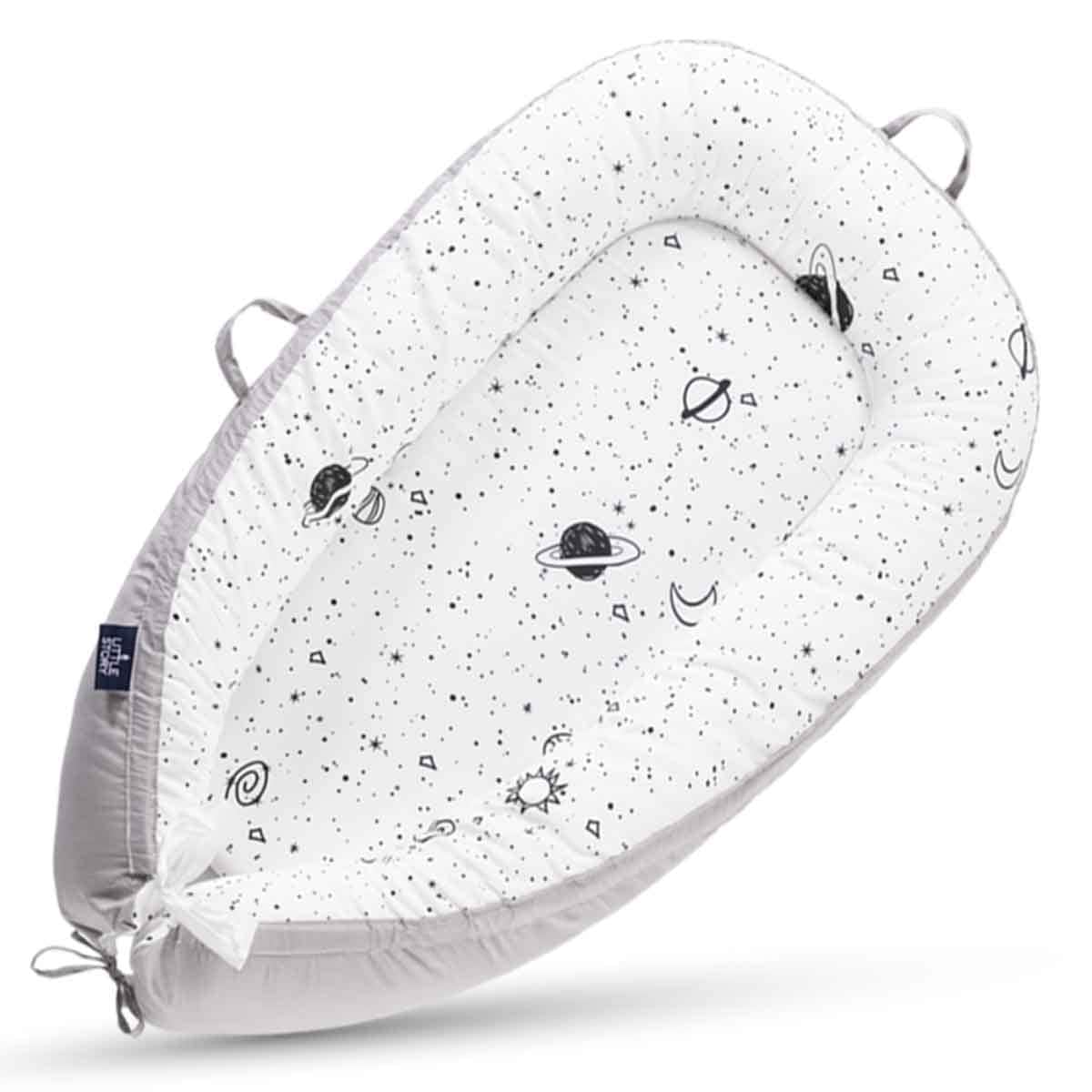 Little Story Galaxy Soft Breathable Fiberfill Newborn Lounger Bed Toddler, 0-2 Years