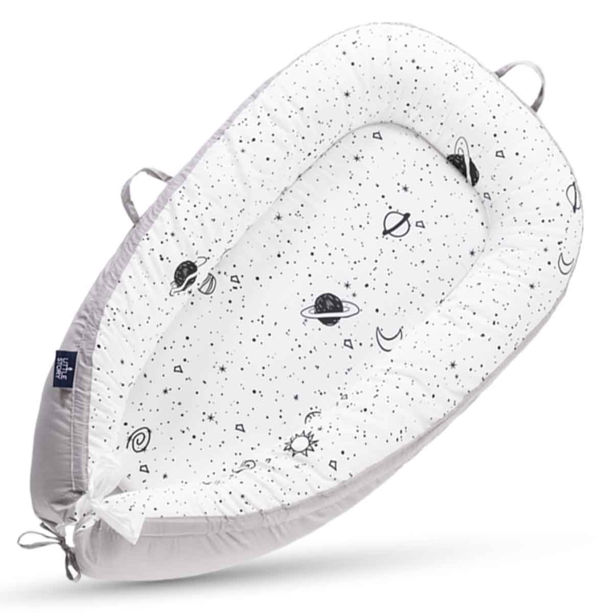 Little Story Galaxy Soft Breathable Fiberfill Newborn Lounger Bed Toddler, 0-2 Years