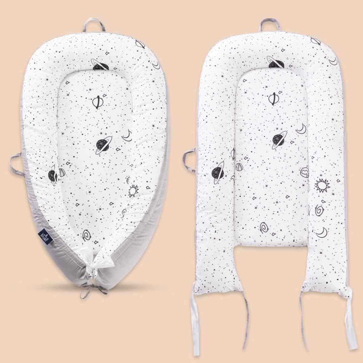 Little Story Galaxy Soft Breathable Fiberfill Newborn Lounger Bed Toddler, 0-2 Years