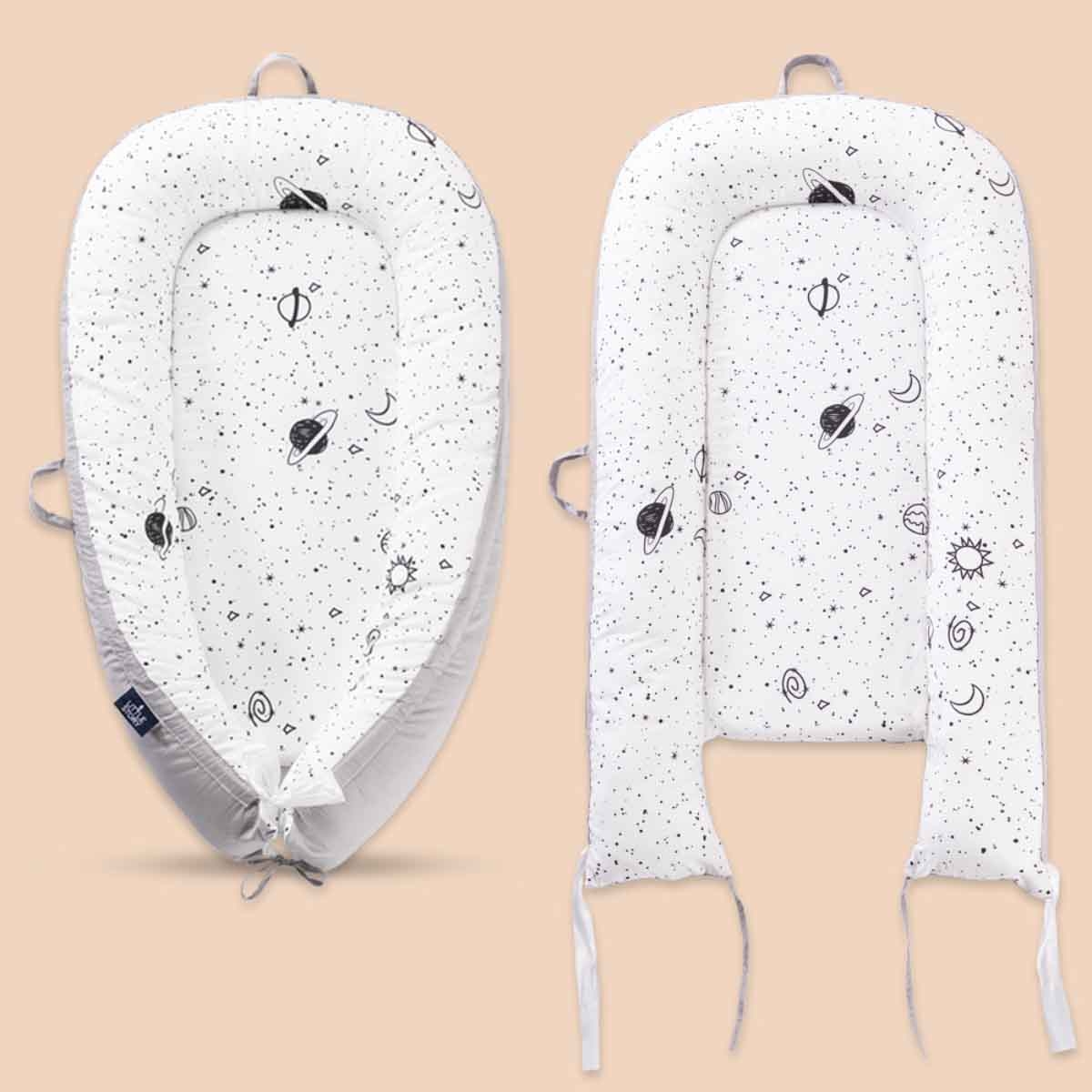 Little Story Galaxy Soft Breathable Fiberfill Newborn Lounger Bed Toddler, 0-2 Years