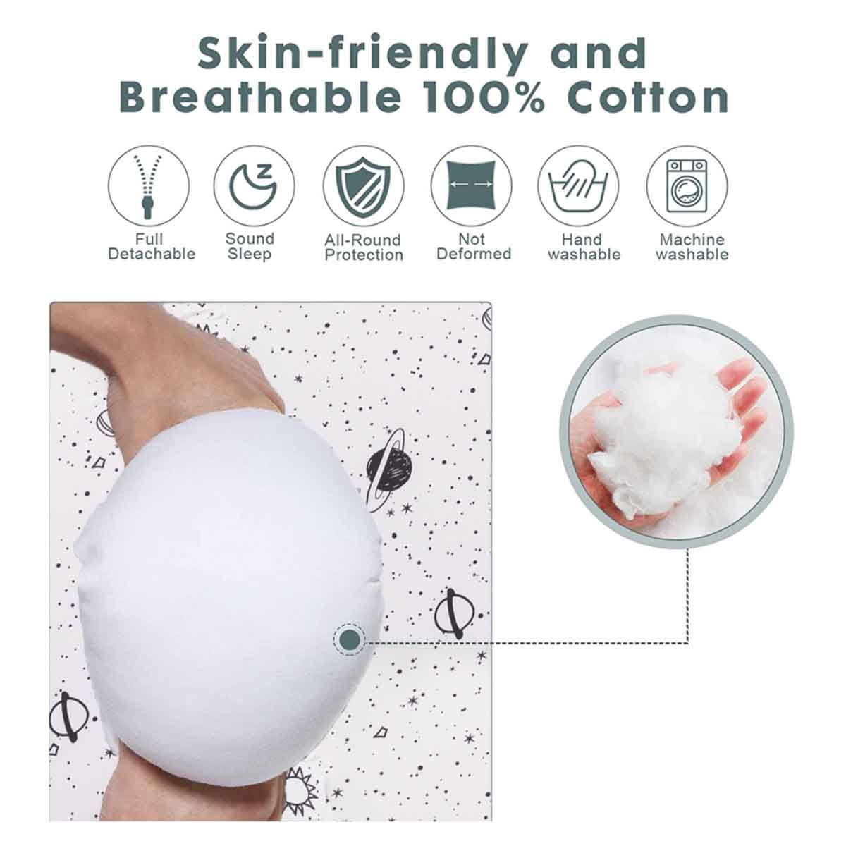 Little Story Galaxy Soft Breathable Fiberfill Newborn Lounger Bed Toddler, 0-2 Years