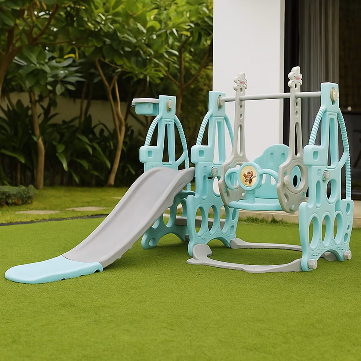 Little Story Green 3-in-1 Swing with Slide Unisex, 3-4 Years