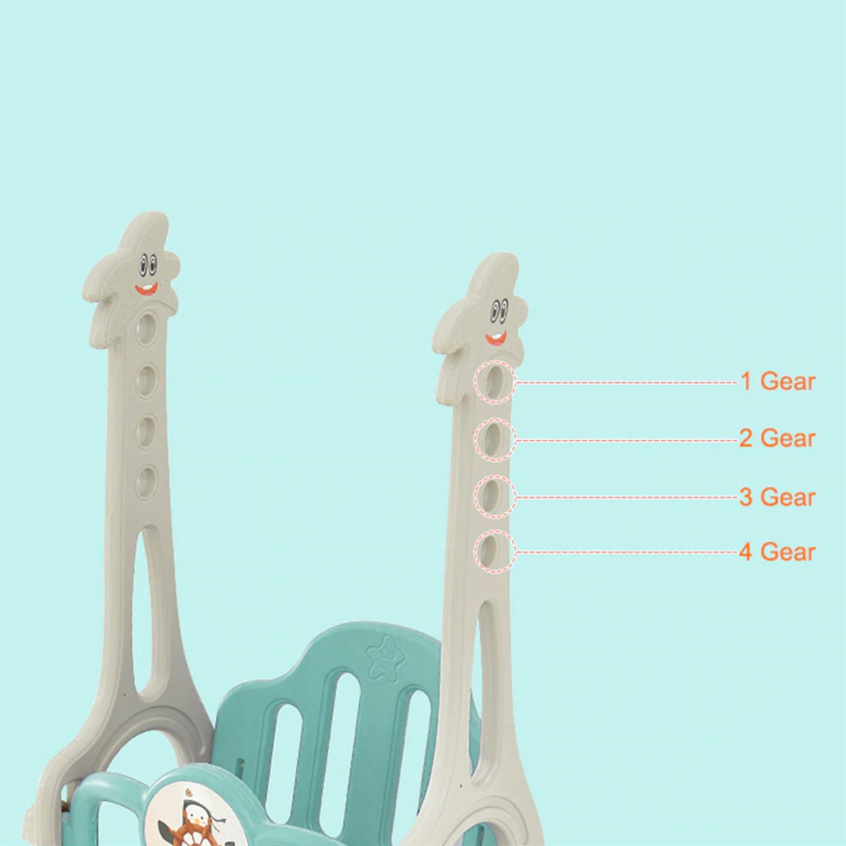 Little Story Green 3-in-1 Swing with Slide Unisex, 3-4 Years