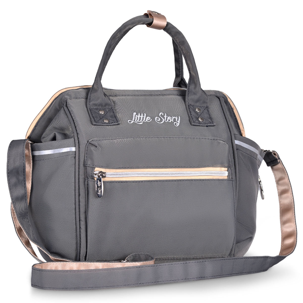 Little Story Grey Ace Diaper Bag Toddler