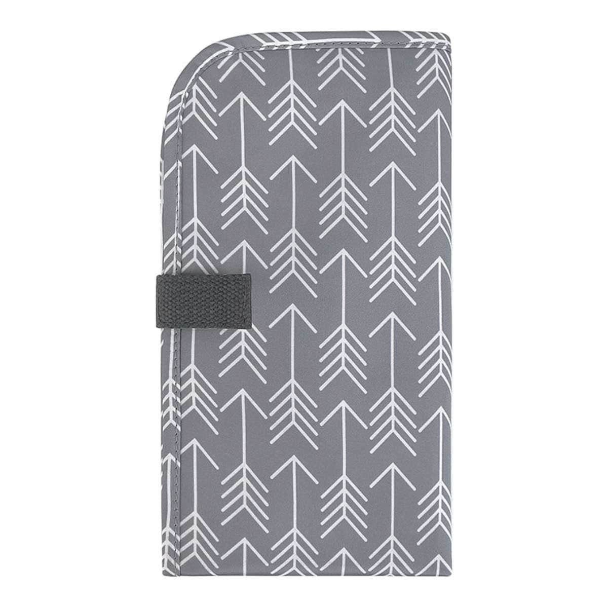 Little Story Grey Arrow Diaper Backpack with Changing Mat & Bottle Bag